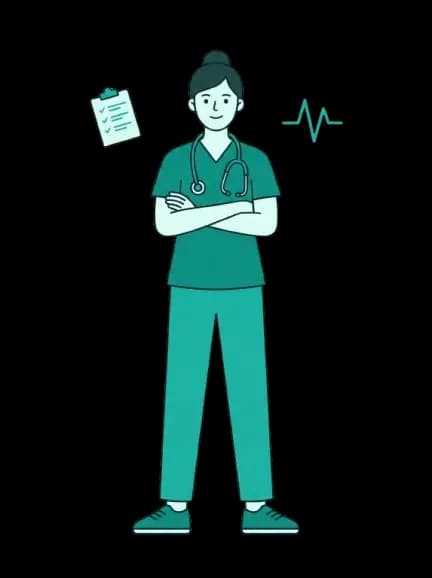 Profissional de enfermagem confiante